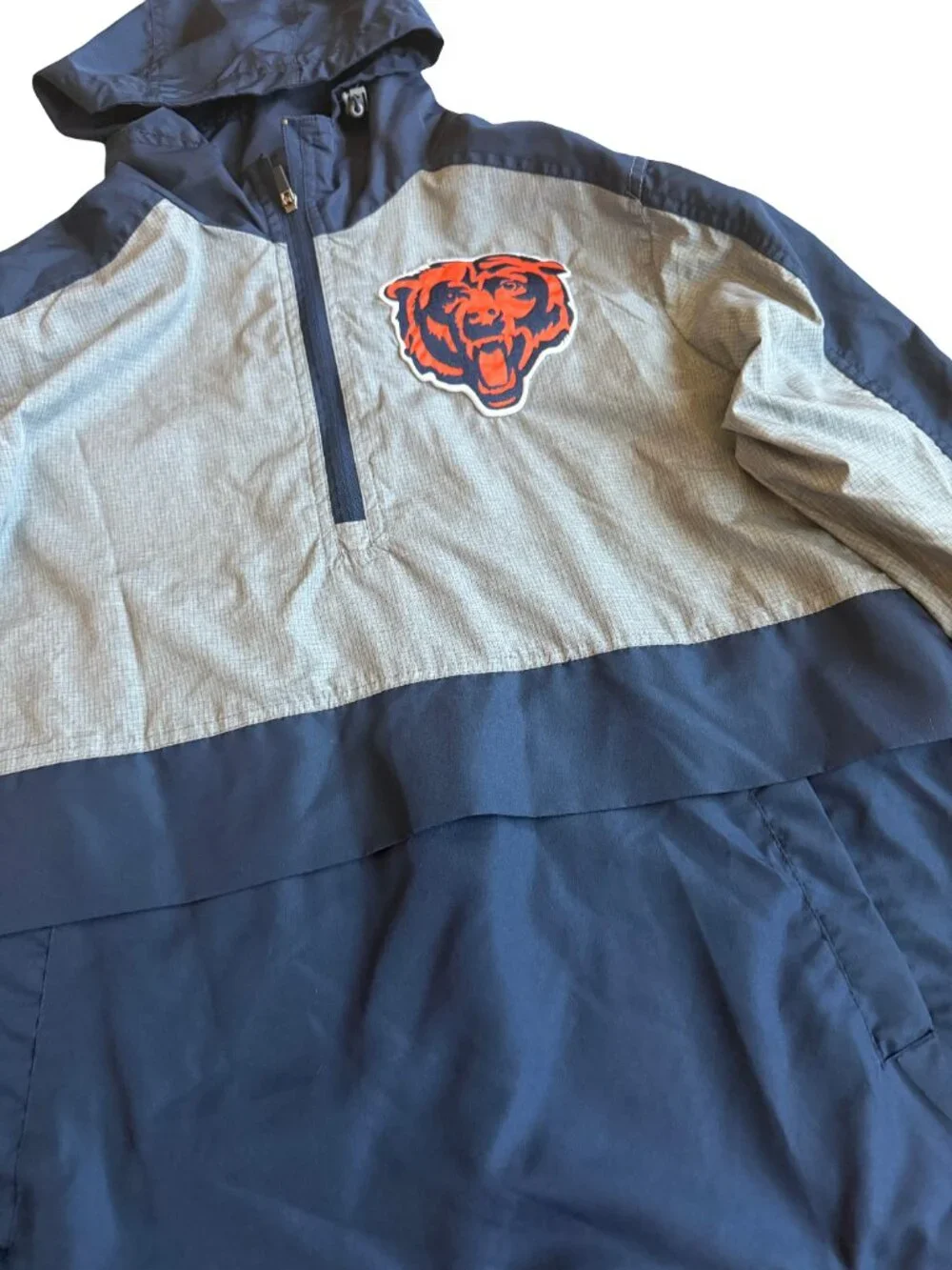 NFL Lightweight Pullover Windbreaker Jacket Chicago Bears Football Size Medium